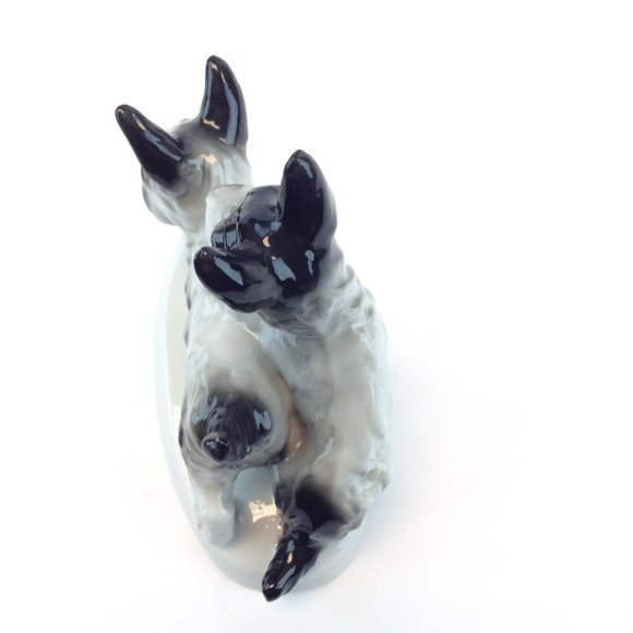 Carl Scheidig Germany Porcelain Scottish Terrier Scottie Schnauzer Dogs - Picture 6 of 16